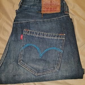 Rare Levi's jeans blue pockets straight fit 32x30